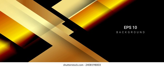 Abstract golden luxury dynamic on white background vector