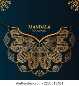	
Abstract golden mandala decorative background 