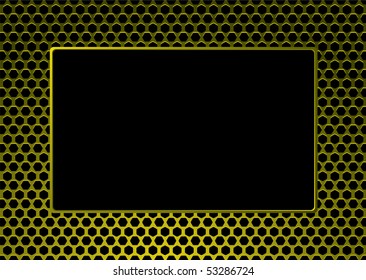 Abstract golden metal picture frame with space for your own image