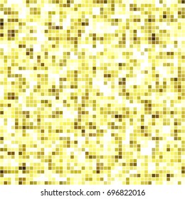 Abstract golden mosaic / inlay texture - ordered rows and columns of sparse squares of yellow tones and white