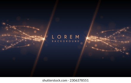 Abstract golden motion light effect