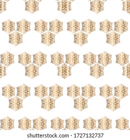 Abstract golden openwork seamless pattern with ornament. Background for wallpaper