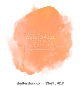 abstract golden orange water color ink splash on white background. eps 8