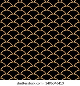 Abstract golden ornament seamless pattern vector background - Black,gold. Best for background,wallpaper,texture, curtains,grill etc.