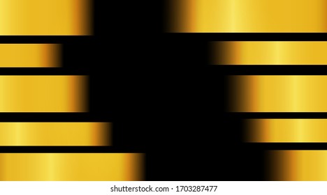 Abstract. Golden overlap layer on black background. light and shadow. modern futuristic background. Vector.