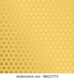 Abstract golden pattern of hexagons. Gold texture.Vector illustration