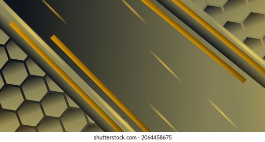 Abstract golden plate overlap on polygon mesh design modern luxury futuristic background vector illustration