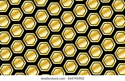abstract golden polygon pattern