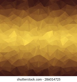 Abstract golden polygonal background
