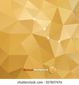 Abstract golden polygonal background for your design