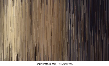 Resumen aleatorio dorado líneas verticales irregulares sobre textura de fondo oscuro. Ilustración del vector
