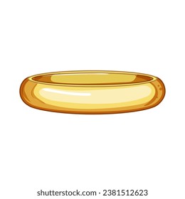abstract golden ring cartoon. shine light, bright decoration, glitter element abstract golden ring sign. isolated symbol vector illustration