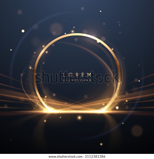 Abstract Golden Ring Light Effect On Stock Vector (Royalty Free ...