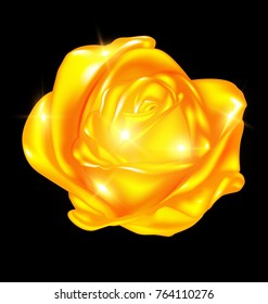 abstract golden rose