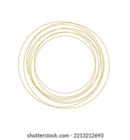 Abstract golden round ornaments element.vector illustration.