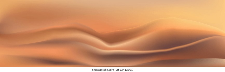 Abstract golden sand dunes landscape.Contrasting ridges and  flowing landscapes.