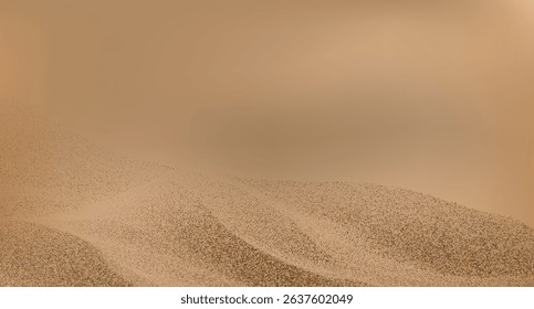 Abstract golden sand dunes landscape.Contrasting ridges and  flowing landscapes.