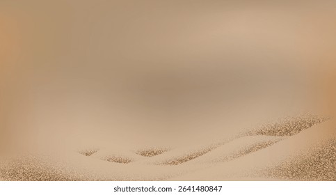Abstract golden sand dunes landscape.Contrasting ridges and  flowing landscapes.