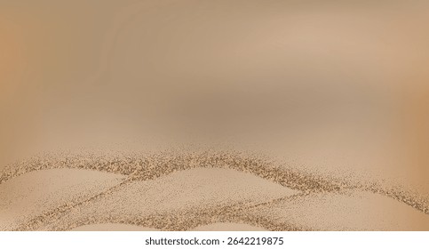 Abstract golden sand dunes landscape.Contrasting ridges and  flowing landscapes.
