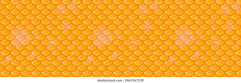 Abstract golden scales in a seamless pattern