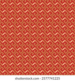 Abstract Golden seamless pattern background. Traditional chinese Japanese pattern connected in the form of letters. Decorative wallpaper. EPS vector illustration