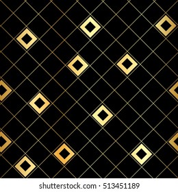 Abstract golden seamless pattern, retro background, fashion goldenl fabric, spring texture
