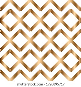 Abstract golden seamless pattern with rhombus ornament. Background for wallpaper