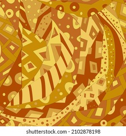 abstract golden seamless texture with geometric pattern