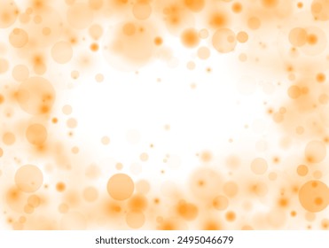 Abstract golden shining bokeh isolated on transparent background. Falling snow isolated on transparent background Bokeh lights png.	