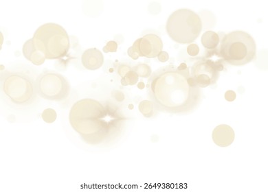 Abstract golden shining bokeh isolated on transparent background.Christmas glowing bokeh confetti and sparkle overlay texture for your design.