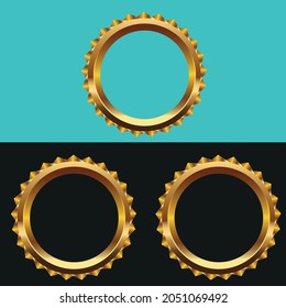 Abstract golden shiny frame with  Free Vector