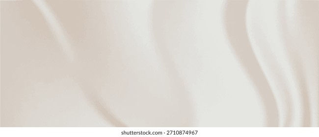 Fondo de Vector de seda dorado Abstractas de lujo de tela blanca o onda líquida Fondo de textura de tela abstracta o blanca. Onda suave del paño. Pliegues de satén, seda y algodón suave y elegante.

