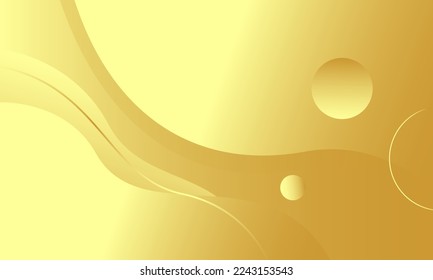 Abstract golden smooth wave background. Fluid shapes composition. Vector illustration