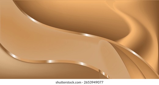 Abstractas fondo de onda suave dorado