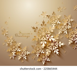 Abstract  Golden Snowflakes