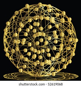 Abstract golden sphere