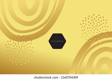 la esfera dorada y el fondo de partículas abstractas se pueden utilizar para la plantilla de sitio web tecnología de portada portátil diseño paquete de alimentos y bebidas etiqueta