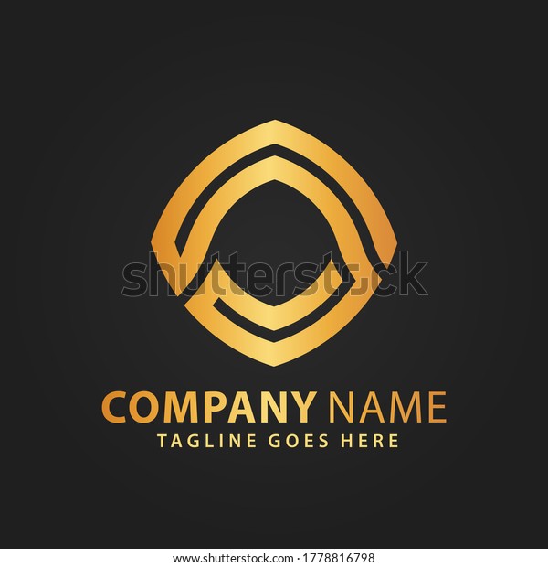 Abstract Golden Square Logos Design Vector Stock Vector (Royalty Free ...