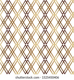 Abstract golden squared illustration. 3d geometric seamless pattern with ornament. Template design for web page, textures, card, poster. Modern stylish luxury background with repeating.