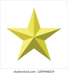 Abstrakter Goldener Stern, Vektorgrafik-Design, geometrische Vintage-Form.