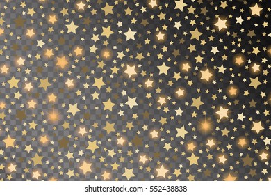 Abstract golden starfall effect pattern isolated 