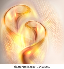 Abstract golden swirl background