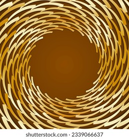 abstract golden swirl square background