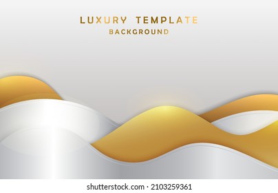 Abstract golden template design of elegant modern royal template. Overlapping for ad, poster, template design, print. Illustration vector