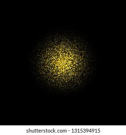 
Abstract golden texture of glitter particles in the form of a circle