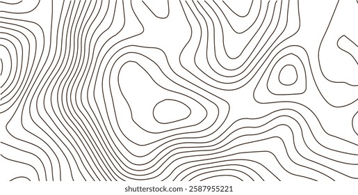 Abstract golden topographic contours lines of mountains. background. Topography map art curve drawing. vector illustration. wave Line topography map contour background .