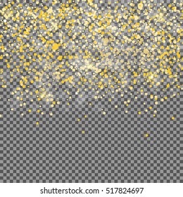 Abstract Golden Transparent Background. Realistic Vector illustration for Your Design EPS10