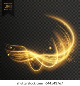 abstract golden transparent light effect vector background