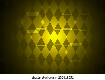 Abstract Golden Triangle overlapping. Vector illustration