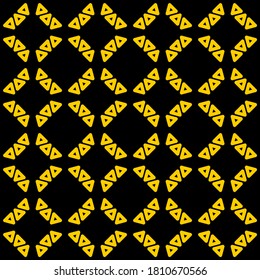 Abstract golden triangle seamless pattern. vector repeating texture. perfect for background, fashion, dress design, etc.